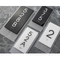 Custom Washroom Black Acrylic Plate Braille Signs